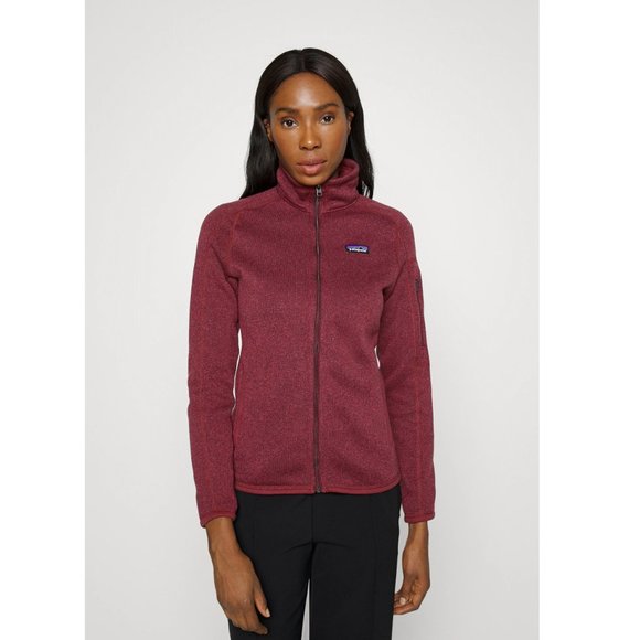 Patagonia Better Sweater Women's Fleece Jacket Burgundy Red Winter Ski Top P4032 - Picture 8 of 8